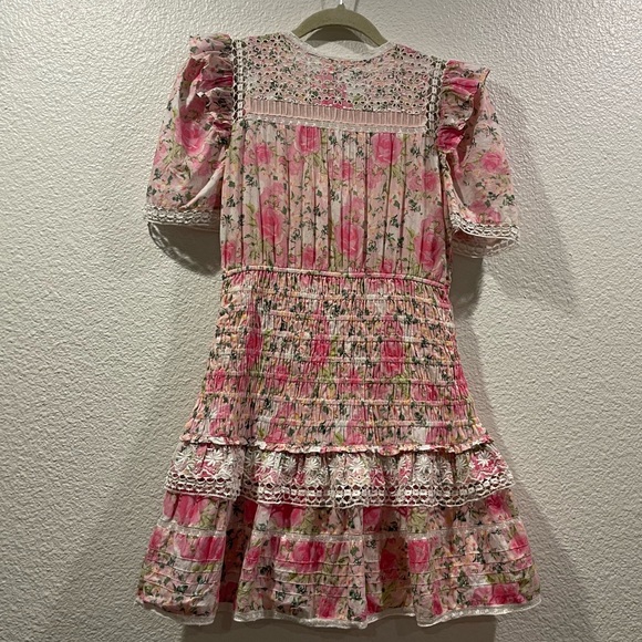 LoveShackFancy Rena Floral Lace Mini Dress - Picture 8 of 12